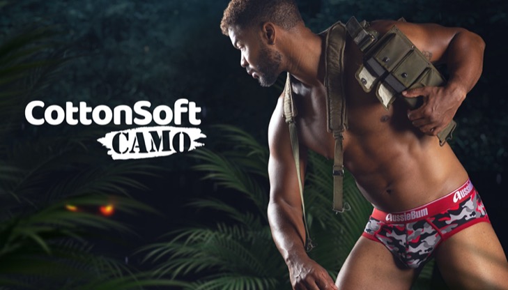 Slipy AussieBum CottonSoft 2.0 Camo Red1 - kópia_729px